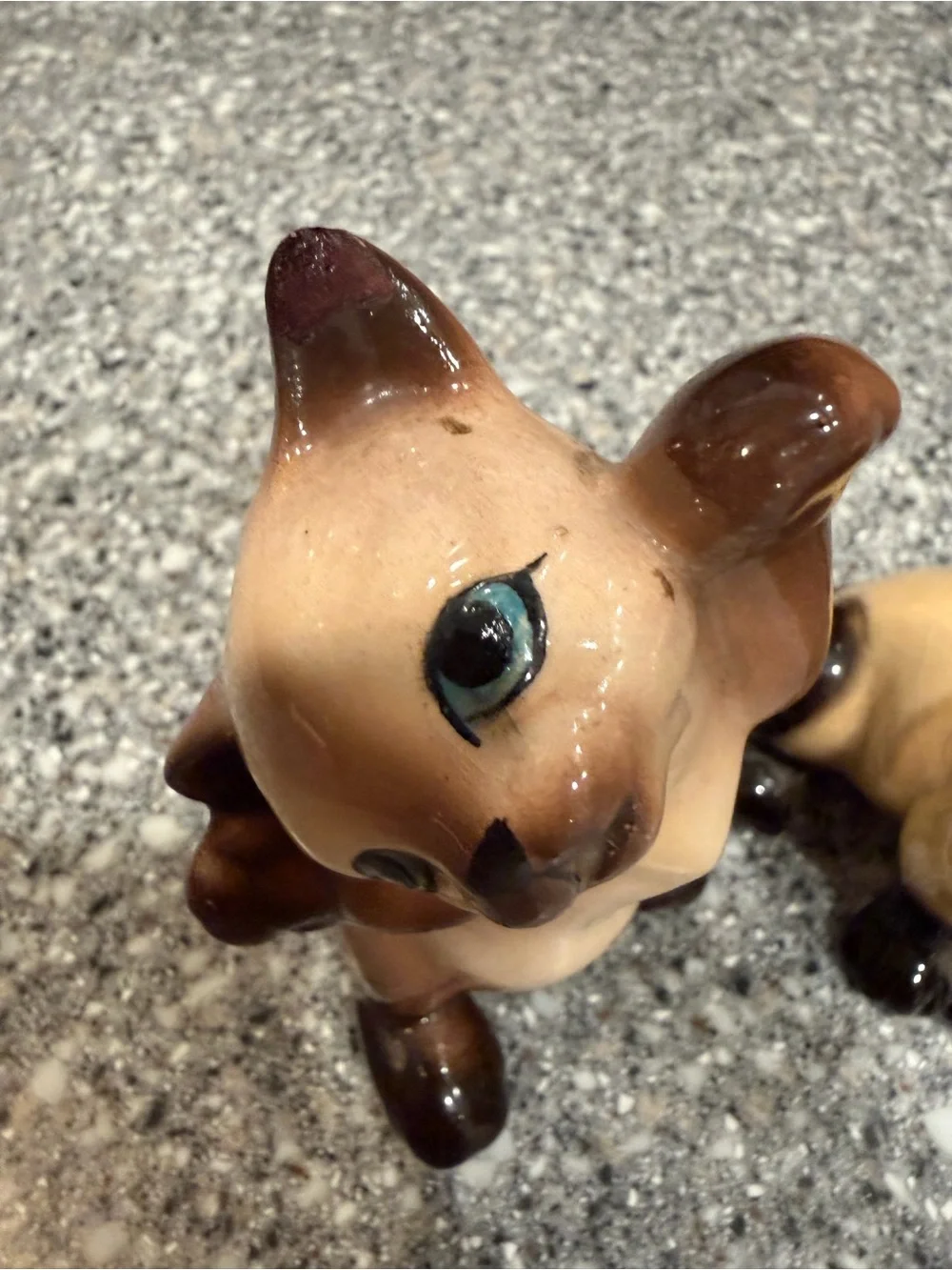 Vintage Ceramic Cat Figurine Set - Brown, Cream Decorative Cats (Please Read)